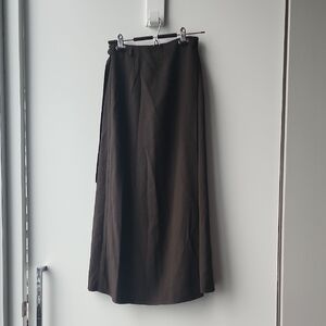 Vintage Paola Turrini Wool Viscose Blend Wrap Midi Maxi Skirt